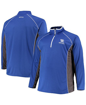 Мужская куртка Royal Kentucky Wildcats Big and Tall с фактурным регланом и молнией на четверть Profile