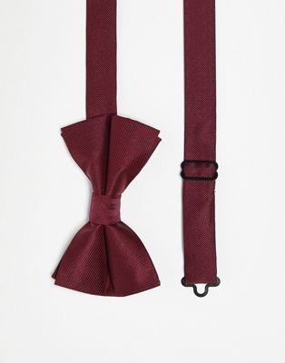 Бордовый атласный галстук-бабочка ASOS DESIGN ASOS DESIGN