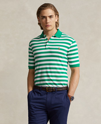Мужская рубашка-поло из мягкого хлопка классического кроя в полоску Polo Ralph Lauren