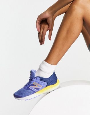 Беговые кроссовки New Balance 520 в фиолетовом и желтом цветах New Balance