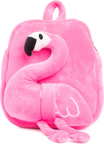 Плюшевый флисовый рюкзак с изображением фламинго OLIVIA MILLER