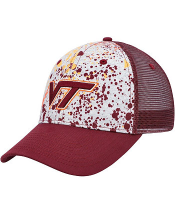 Бейсболка Colosseum Мужская серая и бордовая Virginia Tech Hokies Love Fern Trucker Snapback Colosseum