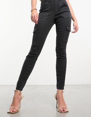 Черные брюки карго с завышенной талией Spanx Spanx