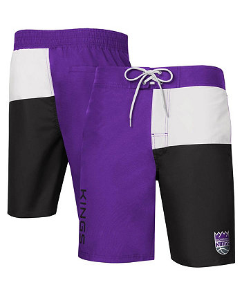 Men's Purple and Black Sacramento Kings Breeze Color Block Swim Trunks G-III Sports by Carl Banks