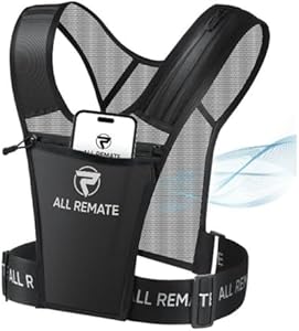 Running Vest Chest Phone Holder, Adjustable Reflective Training Workout Gear All Remate