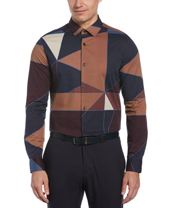 Мужская рубашка с абстрактным геометрическим принтом Perry Ellis