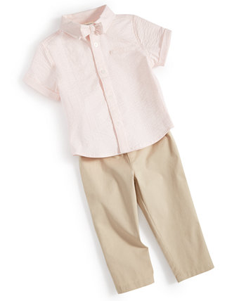 Рубашка на пуговицах и брюки чинос для маленьких мальчиков, комплект из 2 предметов, созданный для Macy's First Impressions