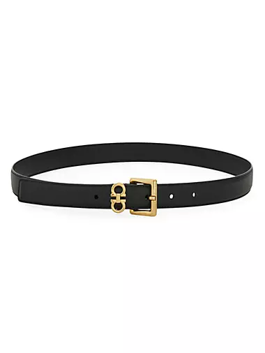 Ремень Ferragamo Gancio Slim Leather Ferragamo