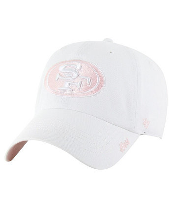 Women's White San Francisco 49ers Ballpark Cheer Clean Up Adjustable Hat '47 Brand