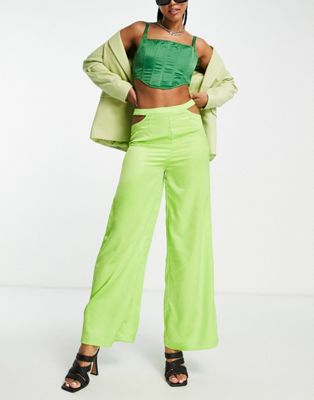 Ei8th Hour wide leg pants in green - part of a set EI8TH HOUR