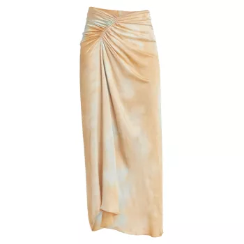 Grace Dyed Ruched Midi-Skirt A.L.C.