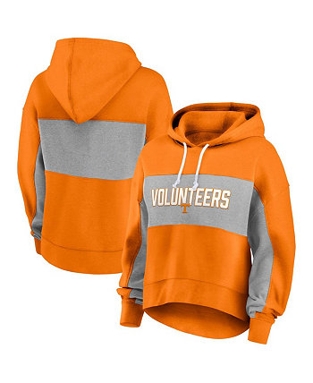 Женский пуловер с капюшоном Tennessee Orange Tennessee Volunteers с заполнением Stat Sheet Fanatics