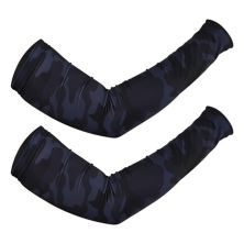 1 Pair Camouflage Sun Protection Arm Sleeve For Sports Black Blue Unique Bargains