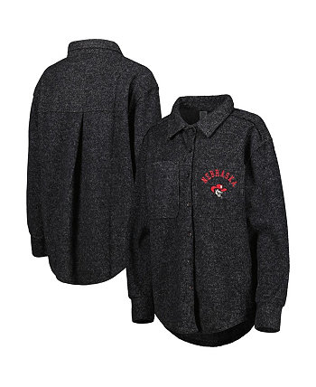 Черная женская куртка на пуговицах Nebraska Huskers Switch It Up Tri-Blend Gameday Couture
