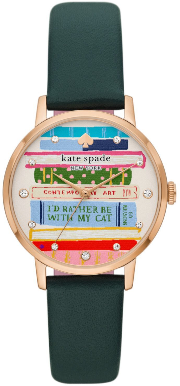 Кожаные часы Metro-Book с циферблатом диаметром 34 мм — KSW1766 Kate Spade New York