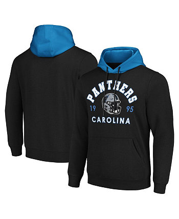 Мужской черный пуловер с капюшоном Carolina Panthers Colorblock G-III Sports