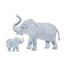 Университетские игры 3D-головоломка с кристаллами - Слон и младенец, 46 деталей University Games