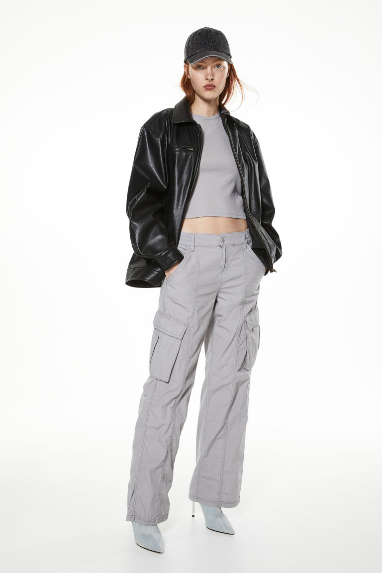 Холщовые брюки-карго H&M