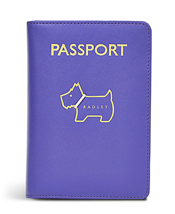 Кожаная обложка на паспорт с контуром собаки Heritage Radley London