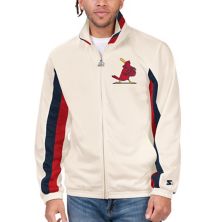 Мужская стартовая кремовая спортивная куртка с молнией во всю длину St. Louis Cardinals Rebound Cooperstown Collection Starter