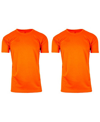 Мужская быстросохнущая влагоотводящая футболка с короткими рукавами и круглым вырезом — упаковка из 2 шт. Galaxy By Harvic