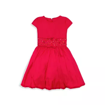 Baby Girl's, Little Girl's &amp; Платье из тафты с украшением на талии для девочек Joan Calabrese