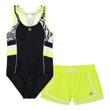 Спортивный купальник ZeroXposur с шортами для девочек 7–16 лет ZeroXposur
