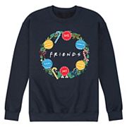 Men's Friends Logo Wreath Fleece Sweatshirt Licensed Character