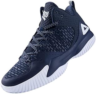 PEAK High Top Mens Basketball Shoes Streetball Master Breathable Non Slip Outdoor Sneakers Cushioning Workout Shoes for Fitness PEAK