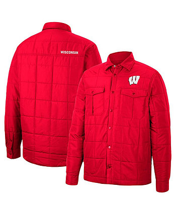 Мужская красная стеганая куртка Wisconsin Badgers Detonate с застежкой-молнией Colosseum