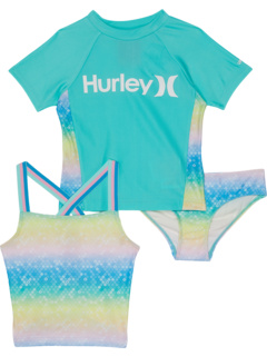 Рашгард из трех частей с короткими рукавами и комплект для плавания танкини (Little Kids) Hurley Kids