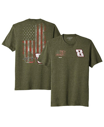 Мужская оливковая футболка Kyle Busch с флагом в стиле милитари Richard Childress Racing Team Collection