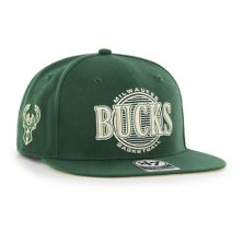 Men's '47 Hunter Green Milwaukee Bucks High Post Captain Snapback Hat Unbranded
