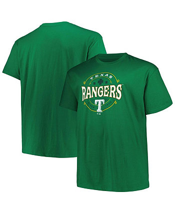 Мужская футболка Kelly Green Texas Rangers Big and Tall Celtic Profile