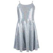 Girls 7-16 Speechless Fit & Flare Shiny Metallic Dress Speechless