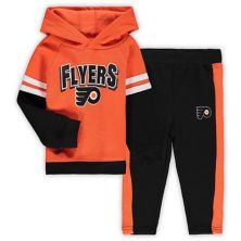 Toddler Orange/Black Philadelphia Flyers Miracle On Ice Raglan Pullover Hoodie & Pants Set Outerstuff