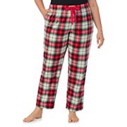 Plus Size Cuddl Duds Minky Fleece Open Leg Pajama Pants Cuddl Duds