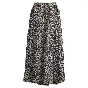 Jenni Tiered Cotton-Blend Midi-Skirt Change of Scenery