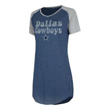 Женская ночная рубашка Concepts Sport Navy Dallas Cowboys Raglan с v-образным вырезом Unbranded