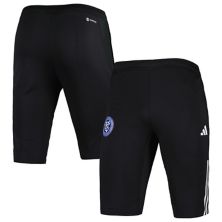 Men's adidas Black New York City FC 2023 On-Field Training AEROREADY Half Pants Adidas