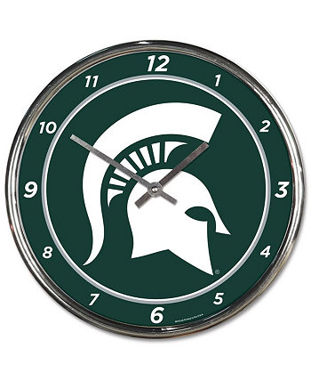 Хромированные настенные часы Spartans штата Мичиган Wincraft