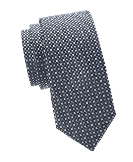 Узорчатый шелковый галстук Saks Fifth Avenue