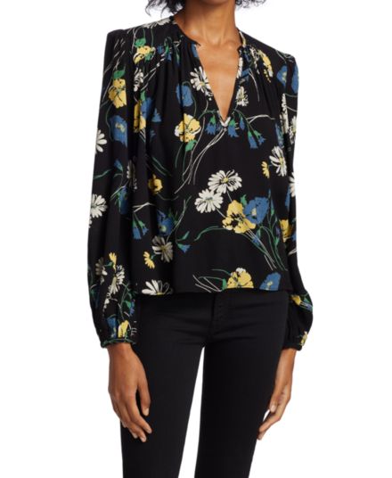 Floral Keyhole Blouse BYTIMO