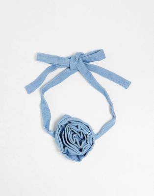 Синий джинсовый корсаж с розами Kaiia Kaiia