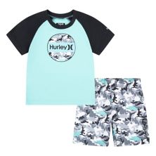 Комплект из топа для плавания и шорт с камуфляжным принтом Hurley UPF 50+ H2O-Dri для мальчиков и малышей Hurley