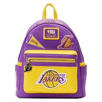 Мини-рюкзак c вышивкой Los Angeles Lakers, 10 x 23 x 11 см, из искусственной кожи Unbranded