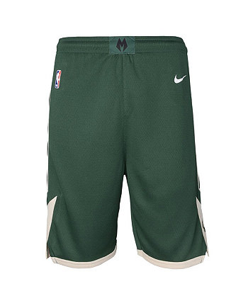 Зеленые шорты Big Boys Hunter Milwaukee Bucks Icon Edition в сетку Performance Swingman Nike
