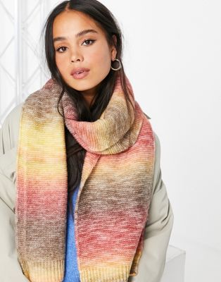 ASOS DESIGN wool mix tonal scarf in neutral tones ASOS DESIGN
