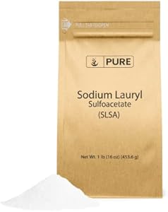 Pure Original Ingredients Sodium Lauryl Sulfoacetate (SLSA) (1 lb) Long Lasting Foam & Bubbles, Gentle on Skin Pure Original Ingredients