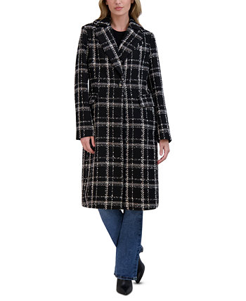 Женское клетчатое пальто с вырезом Tahari